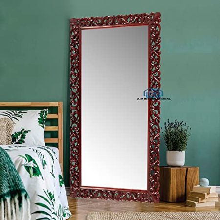 Wooden Hand Crafted Wall Mirror