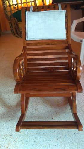 A.M INTERNATIONAL Handmade Wooden Rocking Chair/Relax Chair with Engraved Carving for Adults photo review