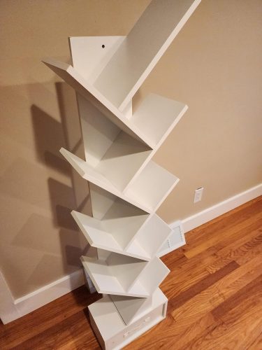 A.M INTERNATIONAL Tree Bookshelf,Bookshelves,Books Holder, Tree Bookcase,Book Organizer,Book Rack,Organizer for Books,Kids Bookshelf,Small Bookshelf for Small Spaces,White Bookcase photo review